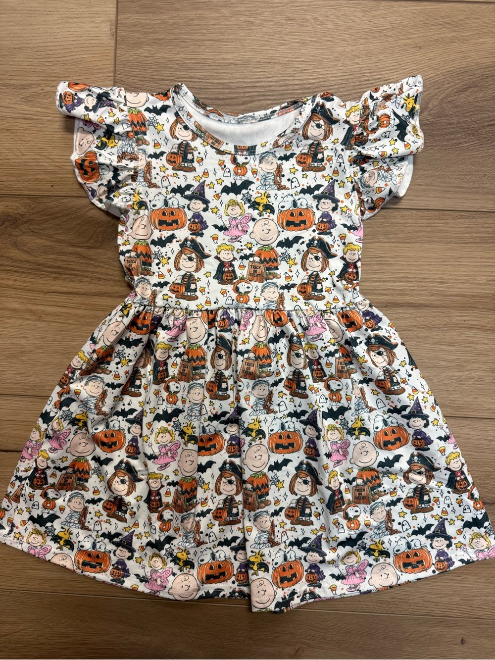 Charlie Brown Peanuts Halloween themed dress